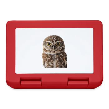 Hibou - Boîte à goûter - rouge - Devant