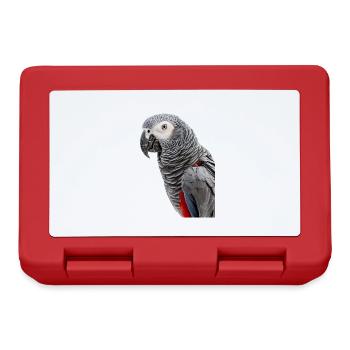 African Grey - Lunchbox - red - Front