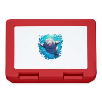 Manatee Dugongs Dugong - Lunchbox - red - Front