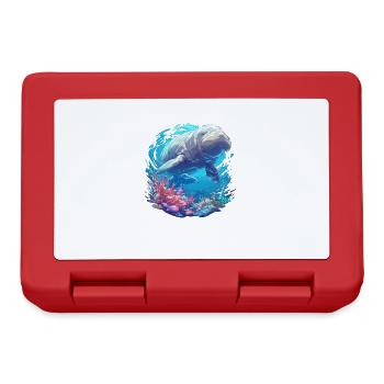 Manatee Dugongs Dugong - Lunchbox - red - Front