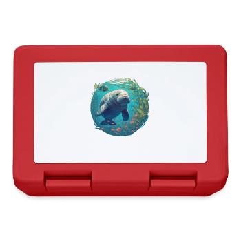 Manatee Dugongs Dugong - Lunchbox - red - Front
