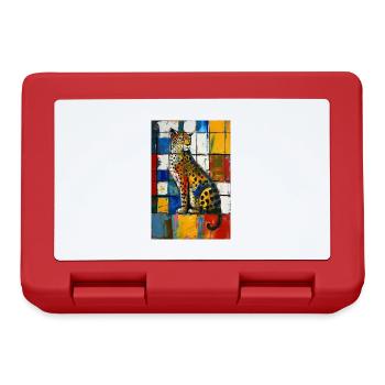 Leopard - Lunchbox - red - Front