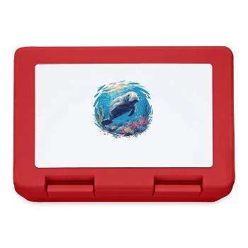 Seekuh Manatees Manatee - Lunchbox - red - Front