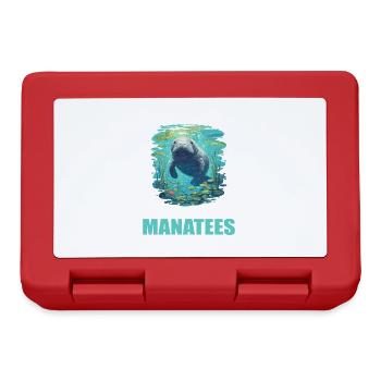Seekuh Manatees Manatee - Lunchbox - red - Front