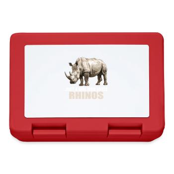 Rhino Nashörner Nashorn - Brotdose - Rot - Vorne