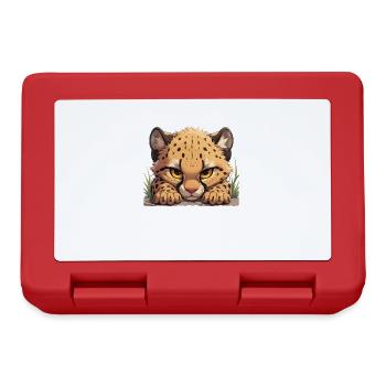 Cheetah Geparde Gepard - Lunchbox - red - Front