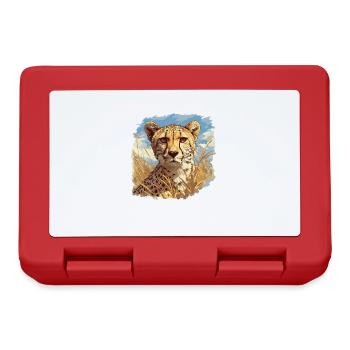 Cheetah Geparde Gepard - Lunchbox - red - Front