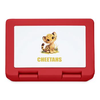 Cheetah Geparde Gepard - Lunchbox - red - Front