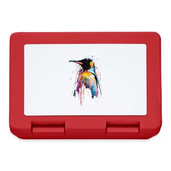 Pingouin - Boîte à goûter - rouge - Devant