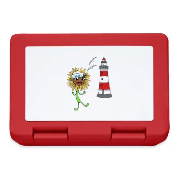 Sailor Sunflower Lighthouse Maritime Moin - Boîte à goûter - rouge - Devant