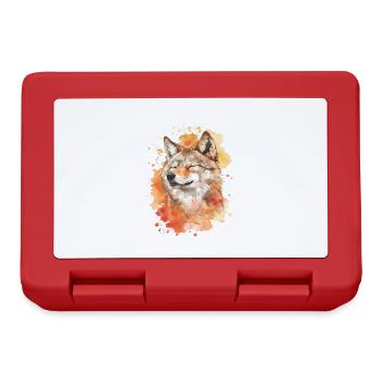 Wolf - Brotdose - Rot - Vorne