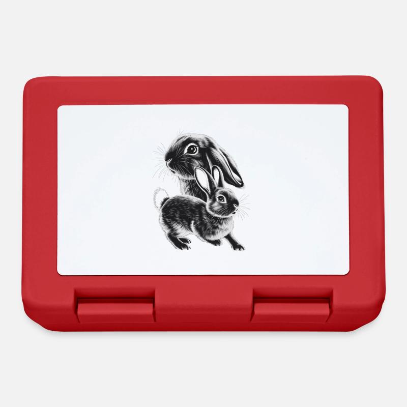 Kaninchen - Brotdose - Rot