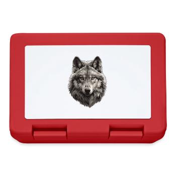 Wölfe Wolf - Brotdose - Rot - Vorne