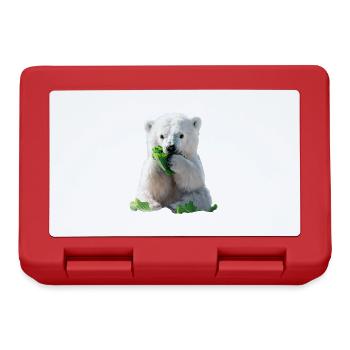 Polar bear - Lunchbox - red - Front