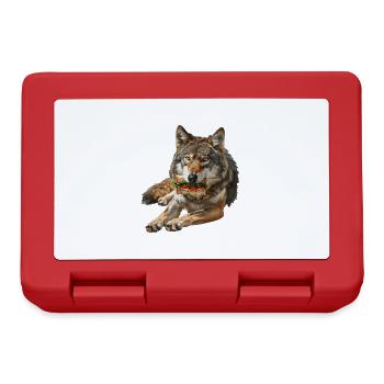 Wolf - Brotdose - Rot - Vorne