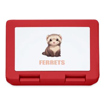 Ferret Frettchen - Lunchbox - red - Front
