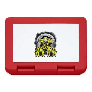 mystisch Giraffe Giraffen Kind Kinder Baby - Brotdose - Rot - Vorne