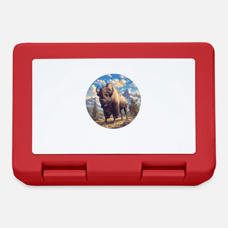 Bisons Bison - Boîte à goûter - rouge