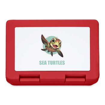 Sea Turtle Meeresschildkröten Meeresschildkröte - Brotdose - Rot - Vorne