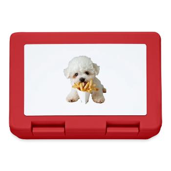 Bichon Frisé - Boîte à goûter - rouge - Devant