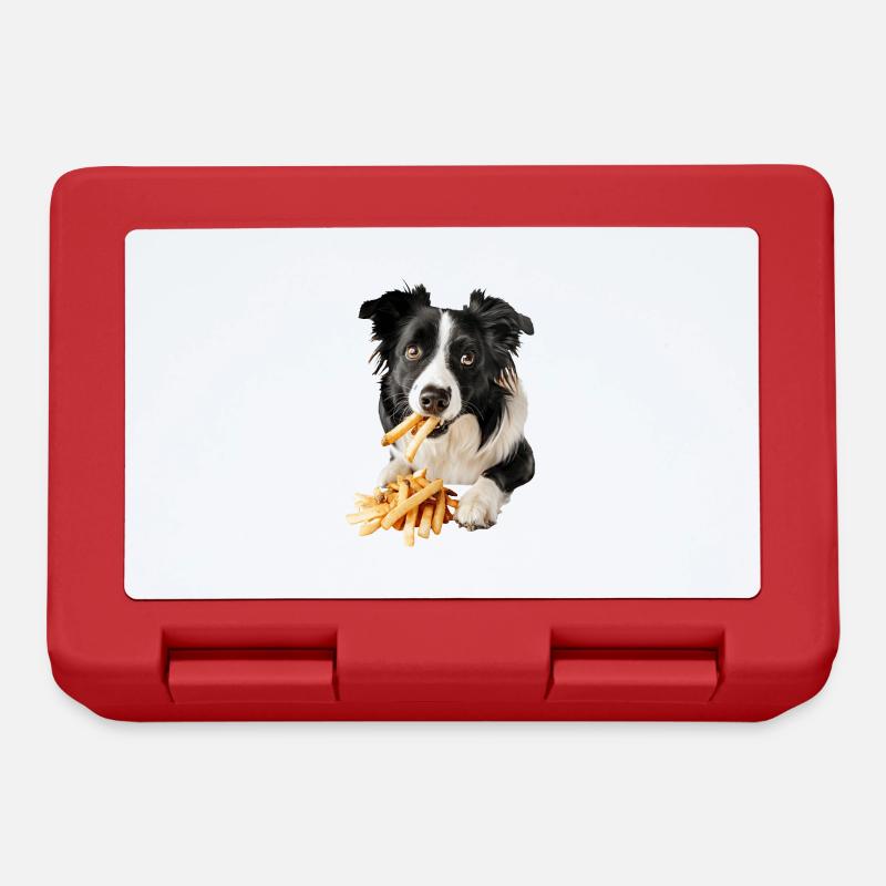 Border Collie - Brotdose - Rot