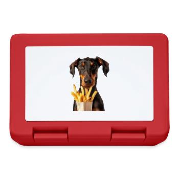 Dobermann - Brotdose - Rot - Vorne