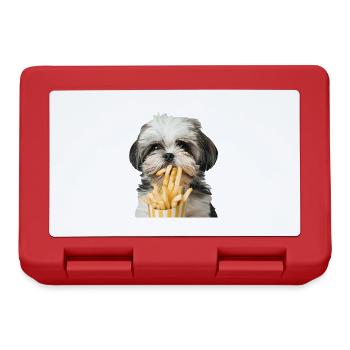 Shih Tzu - Brotdose - Rot - Vorne