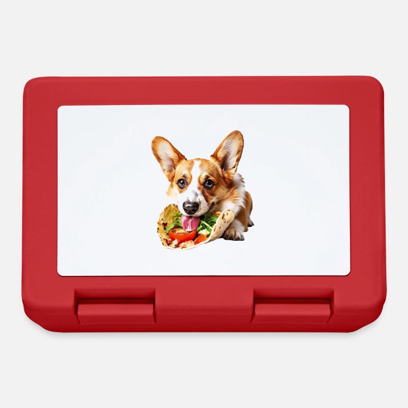 Pembroke Welsh Corgi - Brotdose - Rot