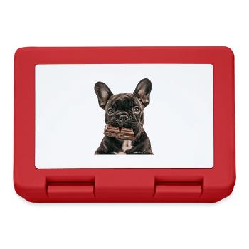 French Bulldog - Lunchbox - red - Front