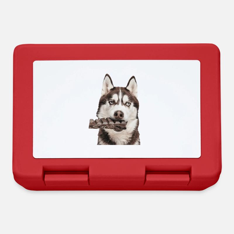 Sibirischer Husky - Brotdose - Rot