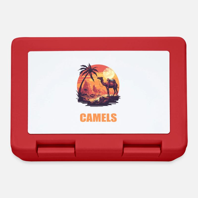 Camel Kamele Kamel - Brotdose - Rot