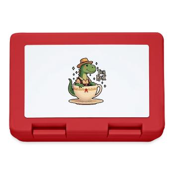 Tea Rex T-Rex Lederhose Lederhosn - Brotdose - Rot - Vorne