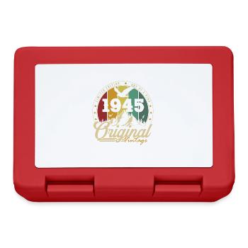 Original 1945 Vintage Retro Anniversary Gift - Lunchbox - red - Front