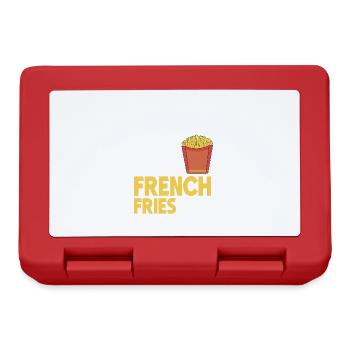 French Fries Food Pun Potato - Brotdose - Rot - Vorne