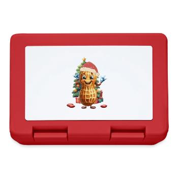 Peanut Santa Claus Kids Child Christmas - Lunchbox - red - Front