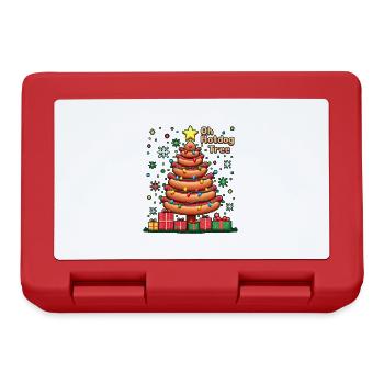 Hot Dog Weihnachtsbaum ugly Weihnachts Weihnachten - Brotdose - Rot - Vorne