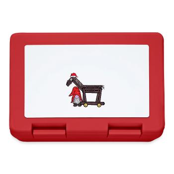 Santa Santa Santa Claus Santa Claus Horse - Lunchbox - red - Front