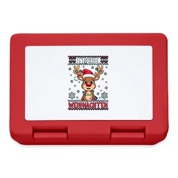 Funny Reindeer Merry Christmas - Lunchbox - red - Front