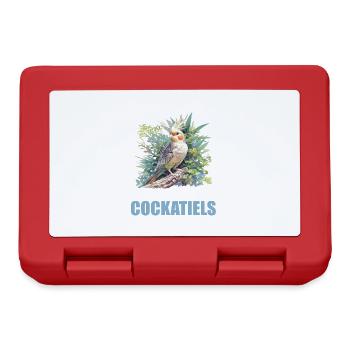 Cockatiel Nymphensittiche Nymphensittich - Brotdose - Rot - Vorne