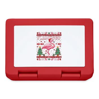 Flamingo Ho! Ho! Ho! - Weihnachten - Brotdose - Rot - Vorne