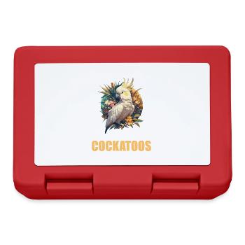 Cockatoo Kakadus Kakadu - Brotdose - Rot - Vorne