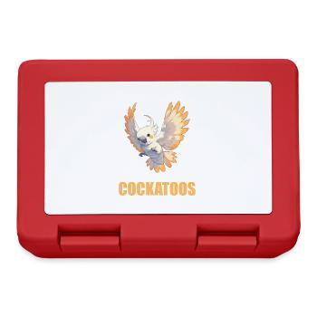 Cockatoo Kakadus Kakadu - Brotdose - Rot - Vorne