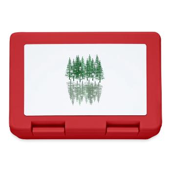Forêt Nature Réflexion Nature Amoureux Épinettes - Boîte à goûter - rouge - Devant