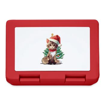 Cats Christmas Pets Santa Claus - Lunchbox - red - Front