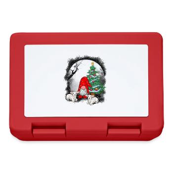 St. Nicholas Santa Christmas Forest Dweller Zerge - Lunchbox - red - Front