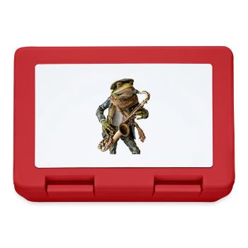Frog Saxophone - Lunchbox - red - Front