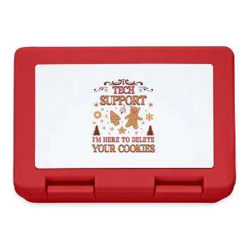 Technischer Support Ich bin hier, um Ihre Cookies zu löschen Weihnachten - Brotdose - Rot - Vorne