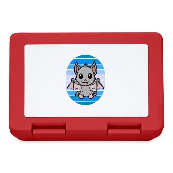 Retro Bat Bats - Lunchbox - red - Front