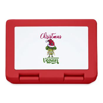 Noël Weihnachten Vegan - Boîte à goûter - rouge - Devant