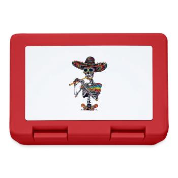 Flute Mexican Skeleton - Lunchbox - red - Front